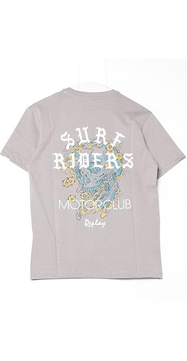 コットンジャ－ジーバイカープリントＴシャツ 詳細画像
